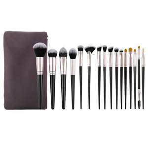 Set de 16 Brochas de Maquillaje de Pelo Sintético con Logotipo Personalizado, Brochas de Abanico para Rostro y Ojos, Kit de Herramientas para Maquilladores, Venta al Por Mayor - Product Image 1