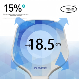 Pala de Pickleball de Fibra de Carbono Cruda con Superficie Rugosa para un Control Máximo del Efecto del Balón - Product Image 4