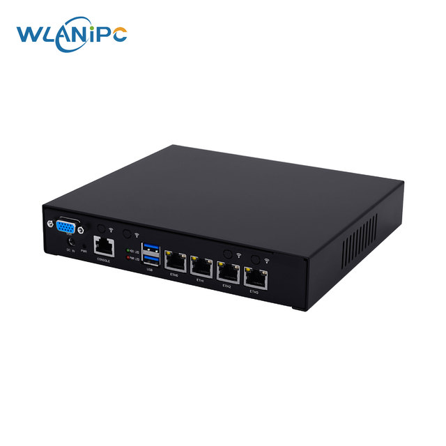 Wanlan router with fan desktop PC quad core J1900 4 Lan Port 1GbE Mini PC Linux Ubuntu pfSense 2.6 OPNsense Firewall Routers