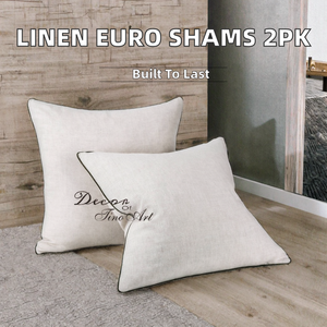 Envío Gratis: Fundas de Almohada Decorativas Cuadradas de Lino Natural de Lujo para Hotel, 26''x26'', Paquete de 2, Color Sólido - Product Image 2