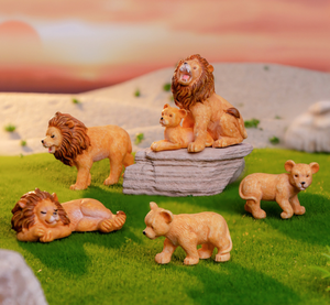 Animali in resina plastica statuette realistiche cavallo leone mini casa delle bambole finta gioco regalo mini regali giocattolo promozionale per i bambini - Product Image 4