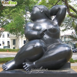 Célèbre décor de jardin extérieur moderne abstrait Bronze grosse femme Sculpture par Botero - Product Image 4
