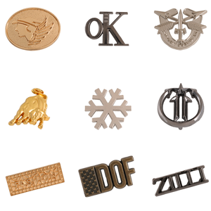 OEM ODM Zubehör benutzerdefiniert metallisch graviert geprägt Markename Metall-Logo Kleidung-Etikett Stempel-Tag Platte für Handtaschen Tasche - Product Image 4