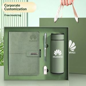 Set Corporativo Premium, Libreta de Papel con Logotipo Personalizado en Relieve y Vaso de Acero Inoxidable con USB, Idea de Regalo Empresarial de Lujo - Product Image 2