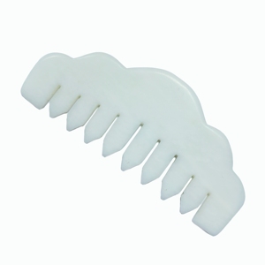 White Xiuyan Jade Gua Sha Meridian Comb Cloud-Shaped Head <b>Massager</b> for Head Meridian and Relaxation - Product Image 6