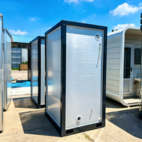 Cabine de toilettes préfabriquée portable à prix abordable, mini-abri de camping, douche, siège de toilette, toilettes à la turque, salle de bain mobile