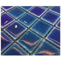 Mosaïque de salle de bain en porcelaine, prix d'usine, carré, vert, bleu, céramique émaillée, carrelage de piscine
