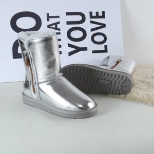Nouvelles bottes d'hiver pour femmes 2024, dessus en véritable peau de mouton, doublure en véritable fourrure de renard, antidérapantes, fermeture éclair latérale, bottes et bottines - Product Image 5