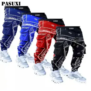 PASUXI Vente en gros Fitness Cargo Jogging Pantalons de travail empilés Pantalons en toile pour hommes Pantalons de course à pied Joggers Track Cargo Pantalons pour hommes