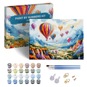 SINOART Kit Pittura a Numeri su Tela 40x50cm per Adulti Principianti con Tela Stirata in Legno, Colori Acrilici e Pennello - Product Image 1