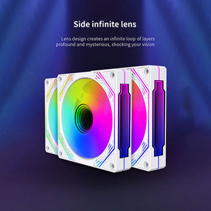 Lovingcool LED luz plástico RGB Gaming PC ventilador de ordenador multicolor 120mm <span class=keywords><strong>CPU</strong></span> ventilador ARGB ventiladores de radiador de ordenador - Product Image 3