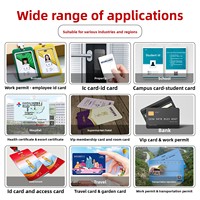 Imprimante de cartes d'identité Dearcard DC800, machine d'impression de cartes en PVC, impression recto verso, laser UV, pour le contrôle d'accès des employés et les entreprises