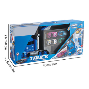 Nuovo arrivo trasportino giocattoli <span class=keywords><strong>camion</strong></span> che trasportano caso veicoli da trasporto lanciatori auto <span class=keywords><strong>giocattolo</strong></span> con metallo pressofuso auto da corsa - Product Image 6