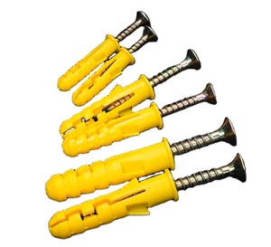 Vendite calde telaio in Nylon giallo fissaggio spina a muro espansa ancore in plastica nella confezione della scatola - Product Image 1
