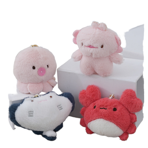 Cute Cartoon Marine Organism Plush Keychains