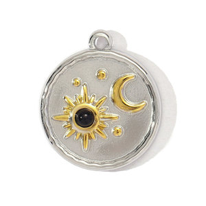 Stainless Steel 18k Gold Plated Two Tone Irregular Geometric Shape Love Shell <strong>Honey</strong> Moon DIY Waterproof <strong>Charm</strong> Yf6605 - Product Image 4