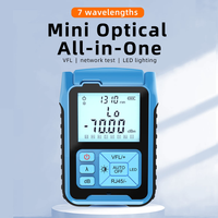 Alat Ukur Daya Optik Mini Presisi Tinggi All-in-One, Penguji Serat Optik Isi Ulang dengan Lampu Merah & RJ45 untuk FTTH