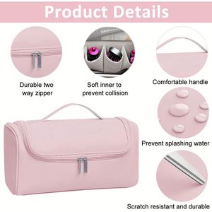 Custom Logo PU Waterproof Travel Portable <b>Makeup</b> Cosmetic Bag for Hair Dryer & Curling Iron Storage <b>Case</b> - Product Image 4