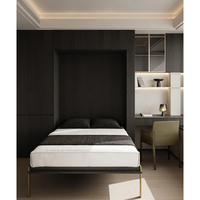 Lit Murphy King Size sur mesure, moderne, dissimulé, gain de place, pliable, en bois massif et acier, multifonction, couleur personnalisable, montage facile