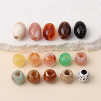 Manik-manik longgar berlubang besar 13mm persegi, bahan manik-manik buatan tangan untuk pembuatan pakaian, sepatu, tali sepatu, bikini, tas, kancing
