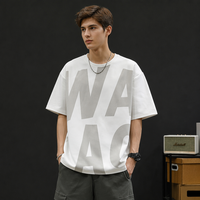 T-shirt Homme Oversize à Manches Courtes – Échantillon de Hauts Décontractés – Emballage pour T-shirt Personnalisé – T-shirt Homme Tendance Chine
