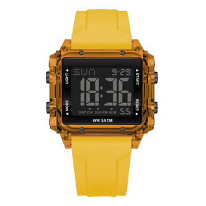 <span class=keywords><strong>Montre</strong></span> sport numérique électronique carrée bon marché à vendre, unisexe, vintage, mode, chronomètre, alarme, bracelet en caoutchouc, mouvement chinois, 5BAR - Product Image 4