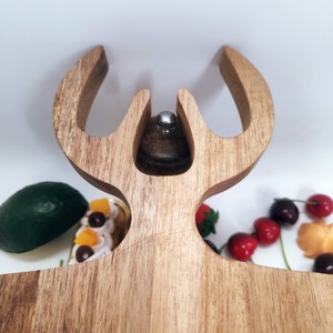 Juego de tablas de cortar de madera de acacia con asas para uso en la cocina, bloques de cortar rectangulares de forma irregular - Product Image 4