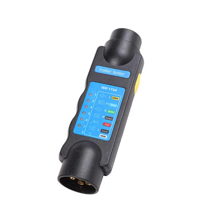 Joyzan 7 Pin Trailer Plug Tester, 7 Way Round Light Adapter Tow