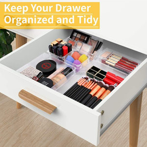 Organizzatori per <span class=keywords><strong>Cassetti</strong></span> OEM, <span class=keywords><strong>Divisori</strong></span> per <span class=keywords><strong>Cassetti</strong></span> in 4 Misure, Scatole Trasparenti per Organizzazione, <span class=keywords><strong>Divisori</strong></span> per Trucchi, per Casa, Ufficio, Cucina - Product Image 6