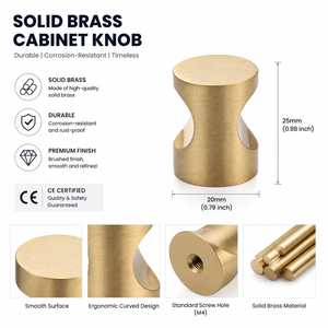 Koppalive Mini Brass Finger <strong>Knob</strong> Bathroom Black Cabinet Drawer <strong>Knobs</strong> <strong>for</strong> Kitchen Furniture - Product Image 3