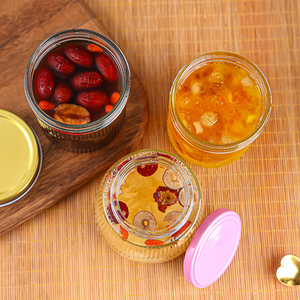 Pot à lait en verre de 280-650 ml, récipient à dessert classique avec couvercle, emballage cadeau personnalisé directement de l'usine - Product Image 4