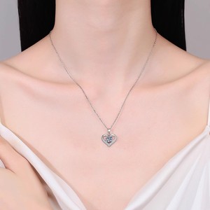 <span class=keywords><strong>Collana</strong></span> di Lusso con Pendente Moissanite '<span class=keywords><strong>Cuore</strong></span> <span class=keywords><strong>dell</strong></span>'<span class=keywords><strong>Oceano</strong></span>' da 2 Carati, Girocollo in Argento Sterling 925 per Donne - Product Image 2