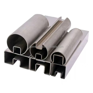 Tube de main courante en acier inoxydable moderne 304/316 en forme de U |   Balustrade en verre trempé sans cadre avec profil en U pour escalier et balcon - Product Image 4