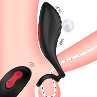 Anneau vibrant en silicone S-HANDE pour pénis et gland, en caoutchouc, pour homme, avec images d'anneaux péniens, jouets sexuels pour hommes
