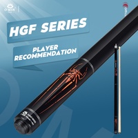 Tongkat Biliar OMIN Spider 12.75mm Tip Maple Shaft Sambungan Baja Tahan Karat Pegangan Halus Lapisan Piano Berkualitas Tinggi 1/2 Split