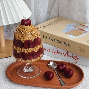 Simulated Cherry Parfait Glass Scented Candle Dessert <b>Cup</b> Soy Wax Candle Aesthetic Home Atmosphere Decor Gift - Product Image 4