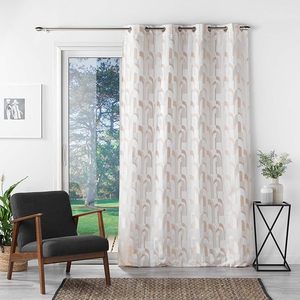 LIGNE MEDICIS - Rideau jacquard à œillets 140x260cm naturel - Product Image 1