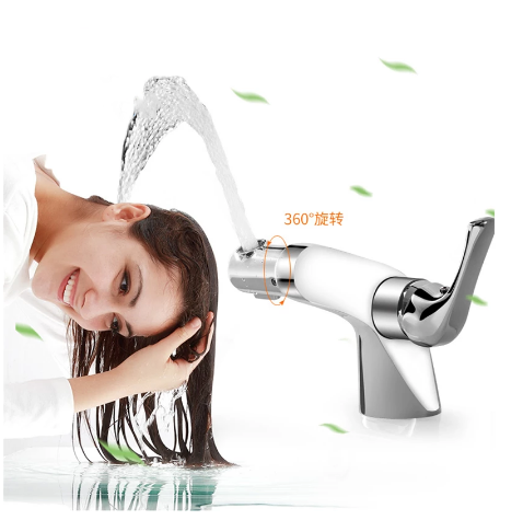 Матовый латунный Смеситель для ванной комнаты, поворот на 360 градусов