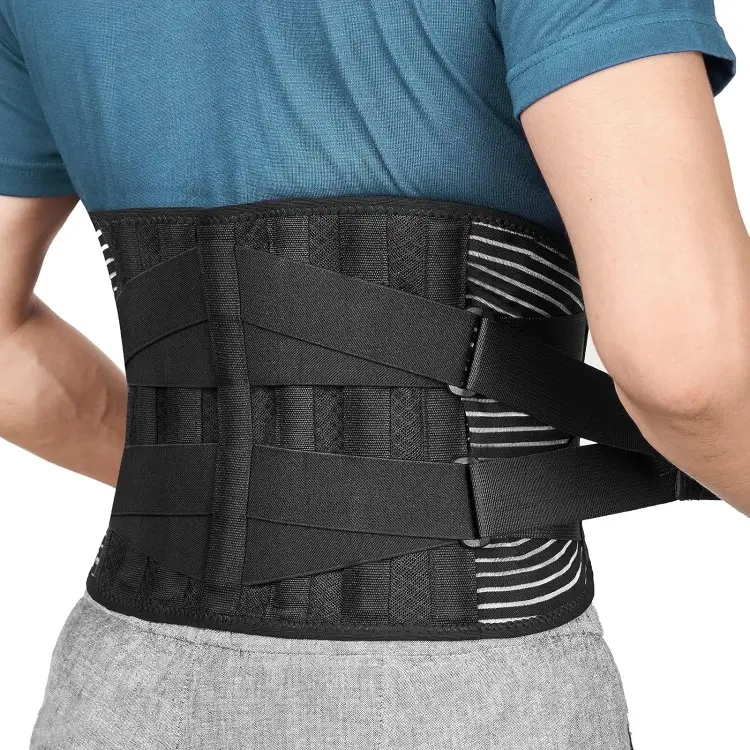 काम के लिए पुरुषों/महिलाओं के लिए 6 बचे हुए सांस लेने योग्य बैक सपोर्ट बेल्ट के साथ पीठ के निचले हिस्से में दर्द से राहत के लिए वेलशो स्पोर्ट बैक ब्रेसेस