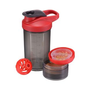 OEM Wholesale Bpa Free Good Quality Promotional 500ml Plastic Sports 2 in 1 Protein <b>Shaker</b> <b>Bottle</b> - Product Image 1