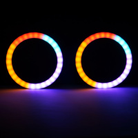 Nouveau kit d'anneaux Halo de phare LED étanche 6000k feu avant de voiture monté en surface avec yeux d'ange séquentiels