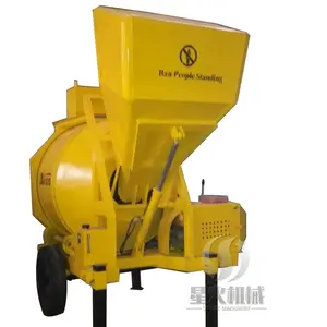 JZC500 mixer beton diesel portabel, mesin pencampur beton portabel 500L JZR500