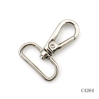 Mousqueton miniature de haute qualité, mini-clip pivotant en nickel pour accessoires de sac