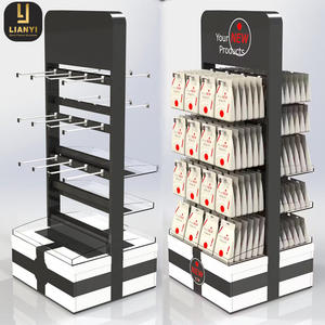 Soportes de exhibición a medida para el cuidado de la piel Tienda minorista Unidad de exhibición de pie de piso de doble cara - Product Image 1