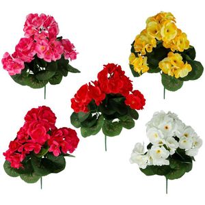 ดอกเบโกเนียประดิษฐ์สีแดง สำหรับตกแต่งภายในและภายนอกบ้านและสวน - Product Image 5