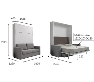 Lit escamotable Foshan pour la maison, canapé-lit mural pliable spécifique - Product Image 6