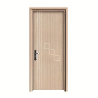 Usine de portes WPC en Chine, portes intérieures de chambre à coucher 100% étanches en PVC/ABS/WPC avec cadre de porte