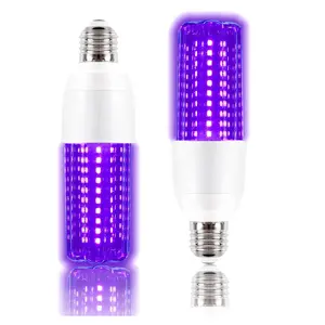 Top selling E27 E26 B22 ac100-240v body paint light 395-400nm purple 15W UV led black light bulb