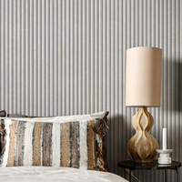 Panneaux muraux en PVC WPC imitation bois personnalisés pour l'intérieur, revêtement mural moderne à l'aspect cannelé, vente en gros d'usine, 2900 mm