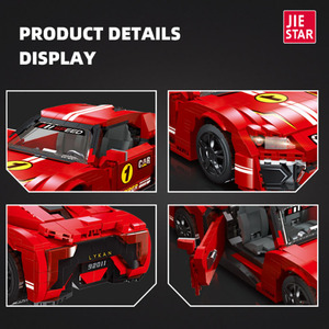 Jie Star Racing Car <b>Building</b> <b>Blocks</b> 800+ Pieces 23Cm For Kids Age 8-13 Assembly Toy <b>Set</b> - Product Image 4